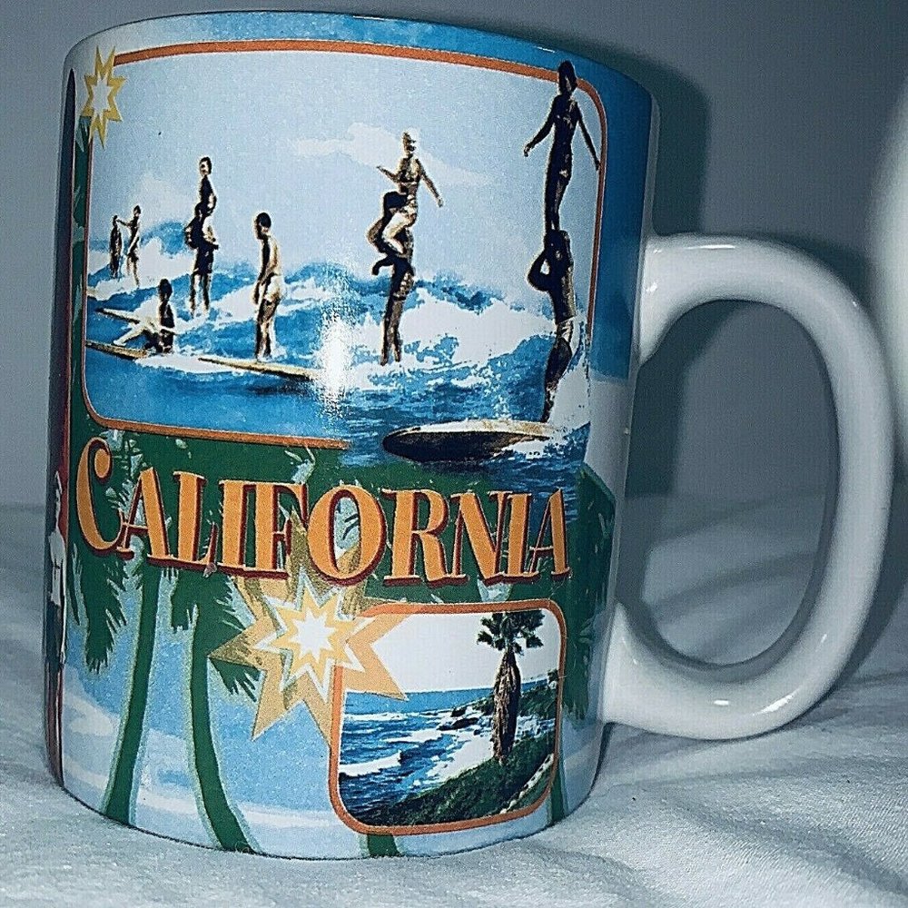 California Mug KWC Surfer Surfboards Surfing Cup